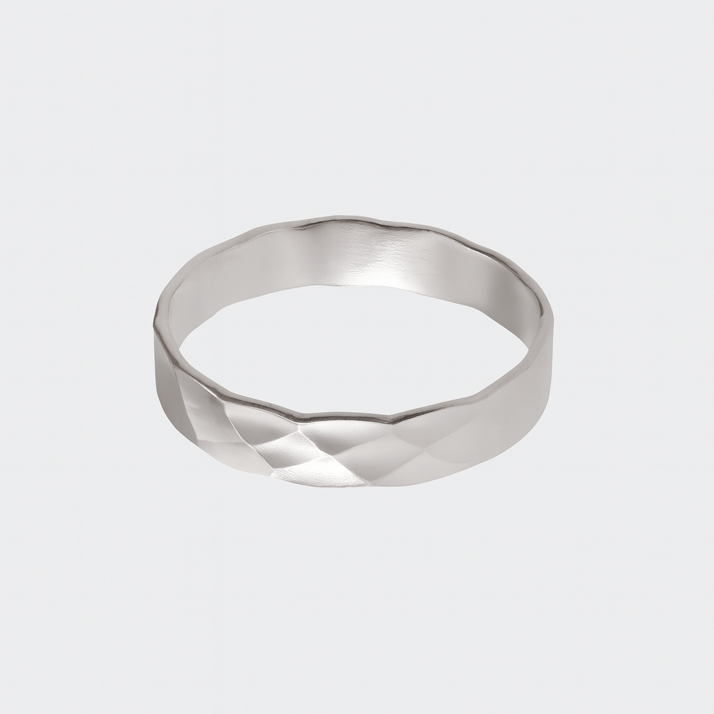 Hammered Band (Silver) - Ring - Men's Jewellery