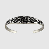 Infinite Ouroboros Cuff (925 Sterling Silver) – Oxidized Celtic and Ouroboros Cuff - Bracelet - Men's Jewellery