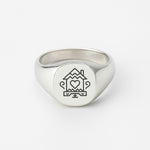 Key to the Realm Signet Ring (925 Sterling Silver) - Ring - Men's Jewellery