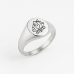Key to the Realm Signet Ring (925 Sterling Silver) - Ring - Men's Jewellery