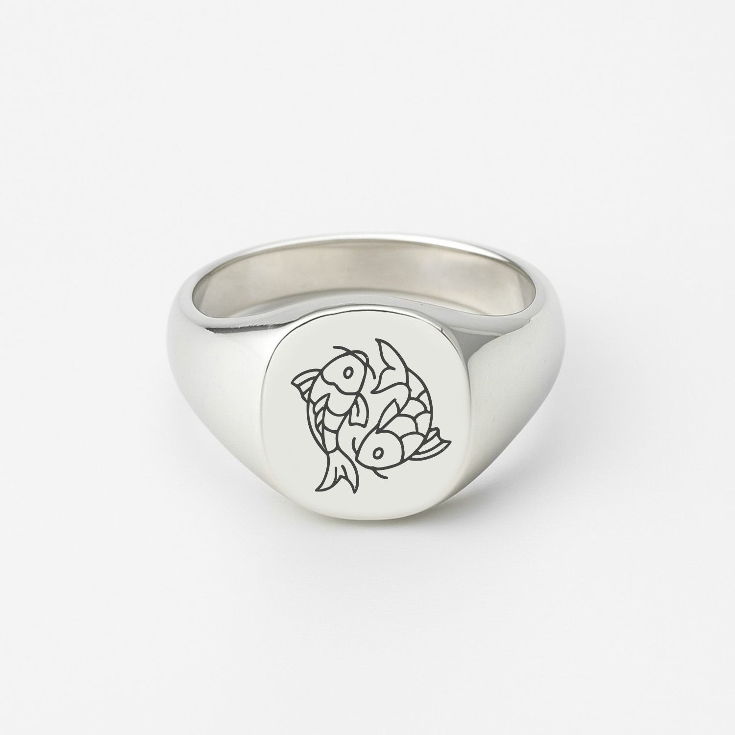 Koi no Kokoro Signet Ring (925 Sterling Silver) - Ring - Men's Jewellery