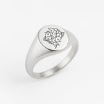 Koi no Kokoro Signet Ring (925 Sterling Silver) - Ring - Men's Jewellery