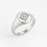 Koi no Kokoro Signet Ring (925 Sterling Silver) - Ring - Men's Jewellery