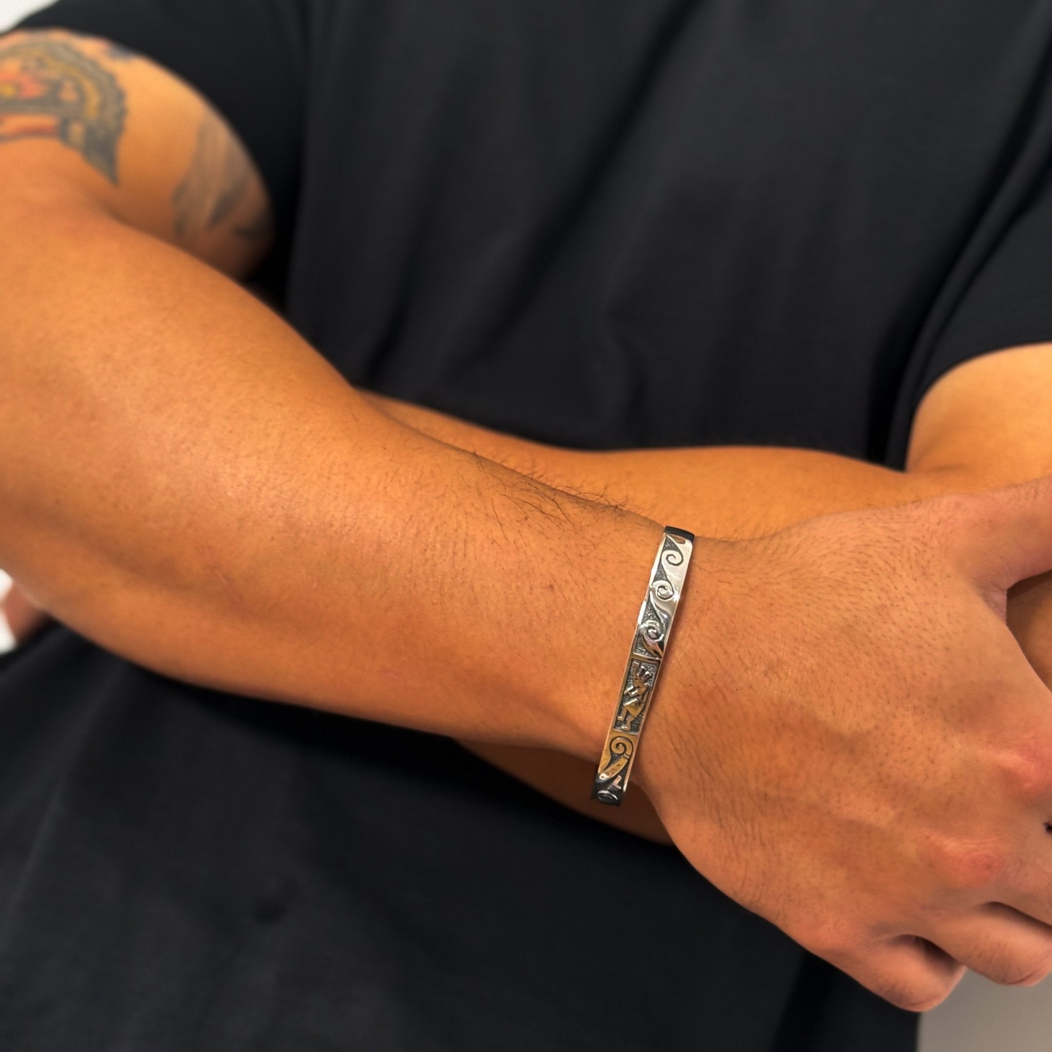 Kokopelli Cuff (Silver) - Bracelet - Men's Jewellery