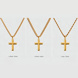 Large Cross (Gold) - Pendant - Men's Jewellery