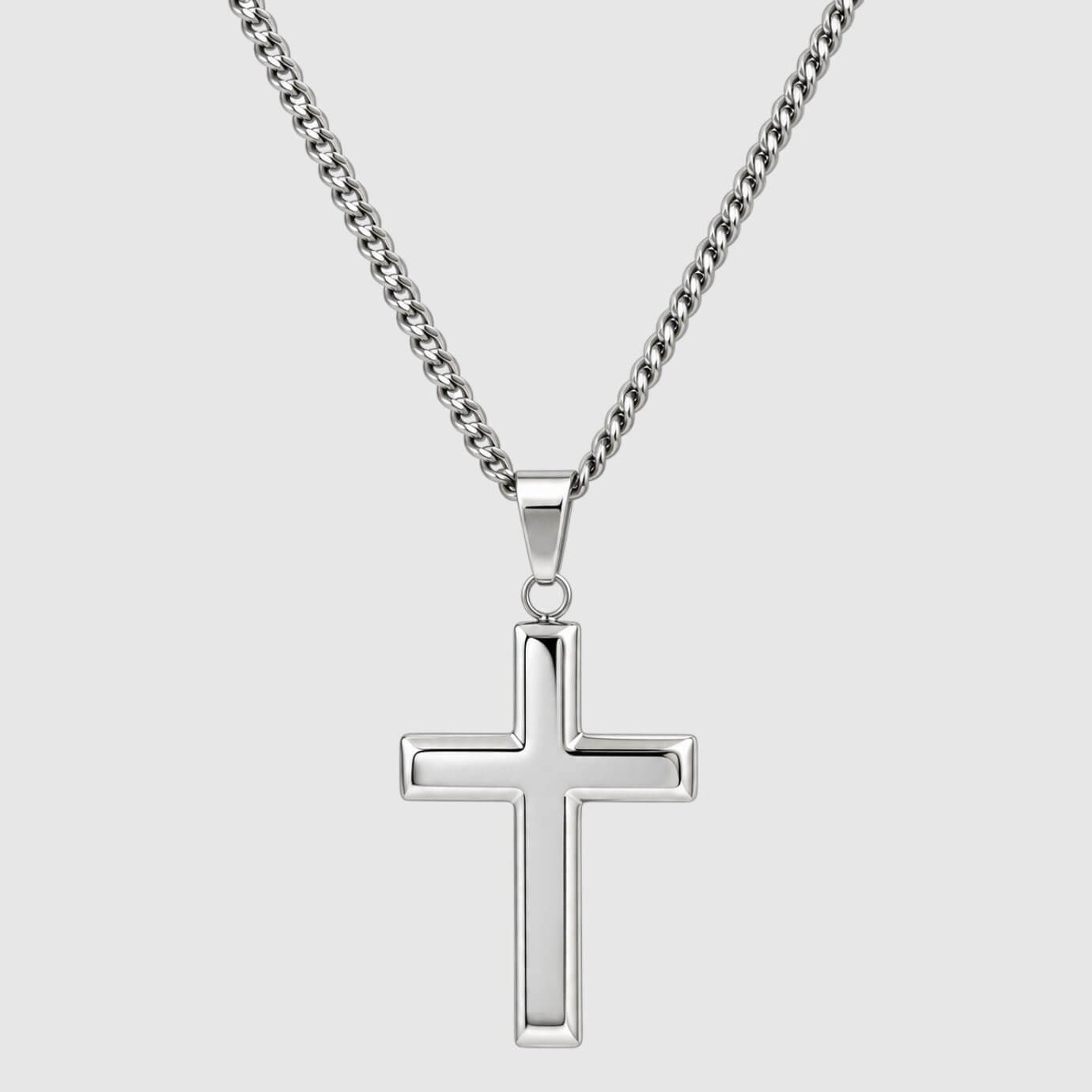 Large Cross (Silver) - Pendant - Men's Jewellery