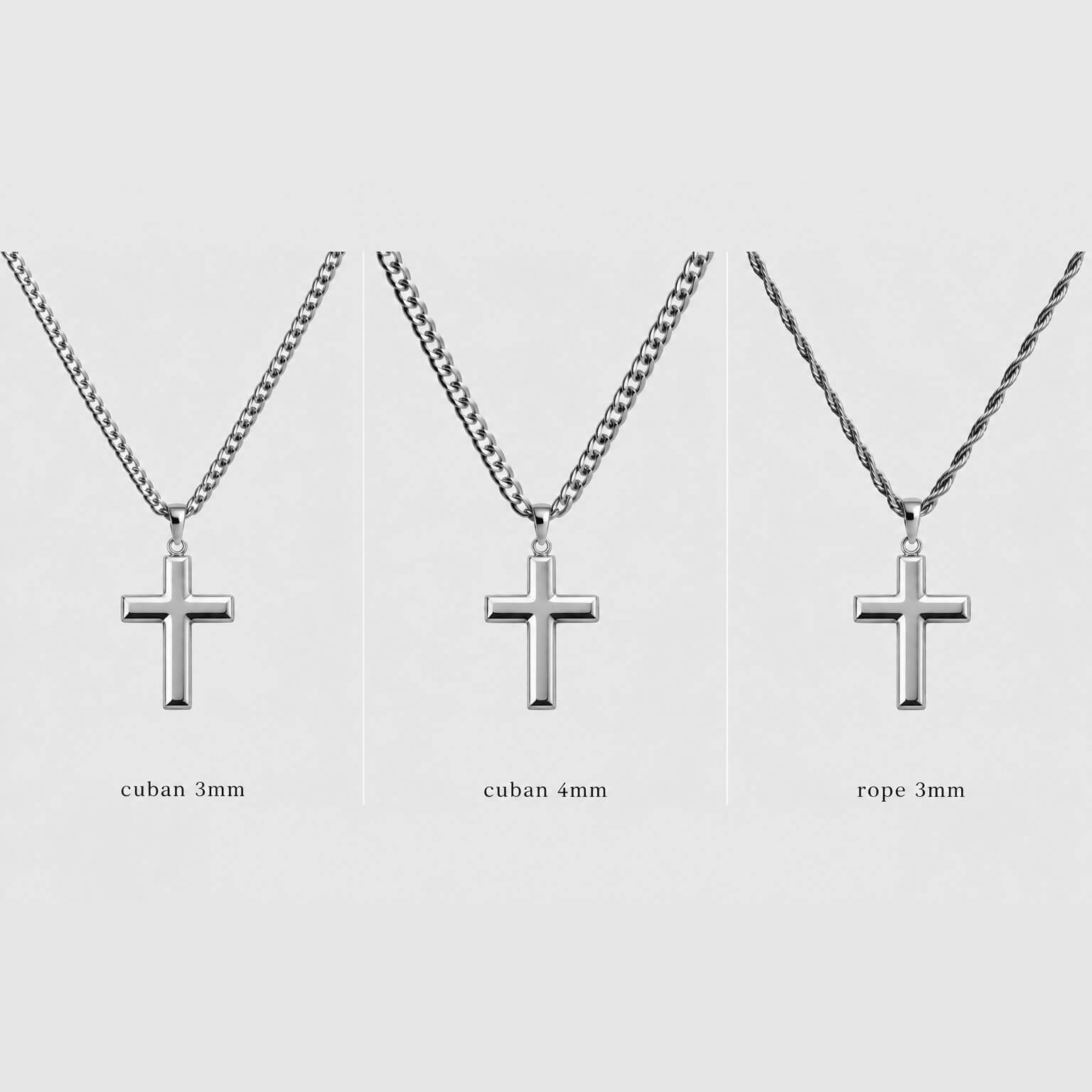 Large Cross (Silver) - Pendant - Men's Jewellery