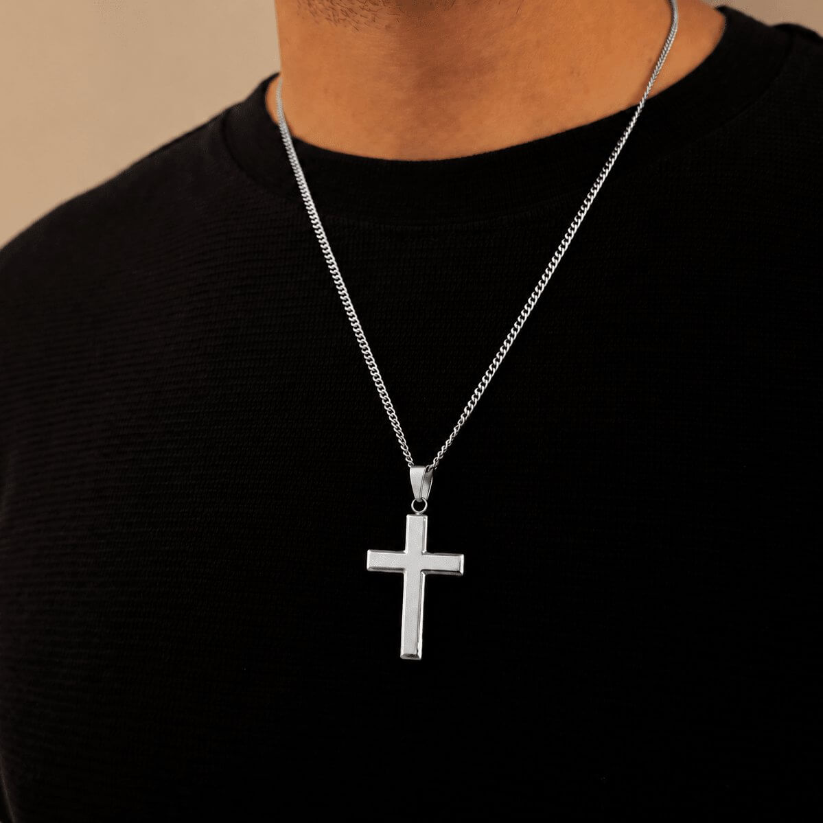 Large Cross (Silver) - Pendant - Men's Jewellery