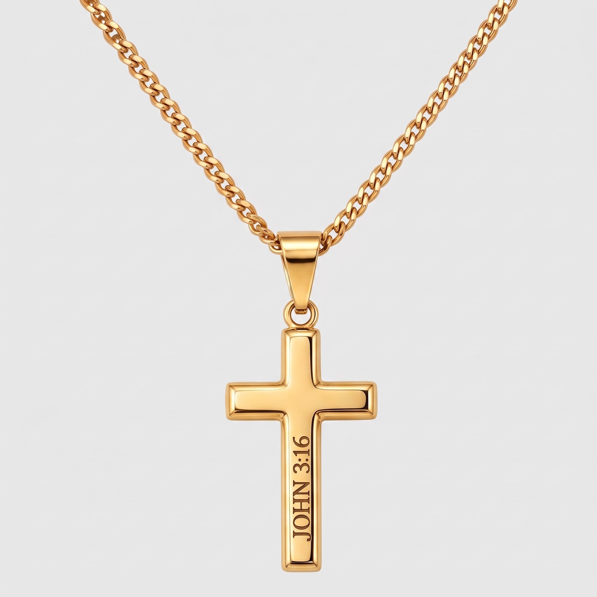 Personalised Cross Pendant Necklace - Pendant - Men's Jewellery