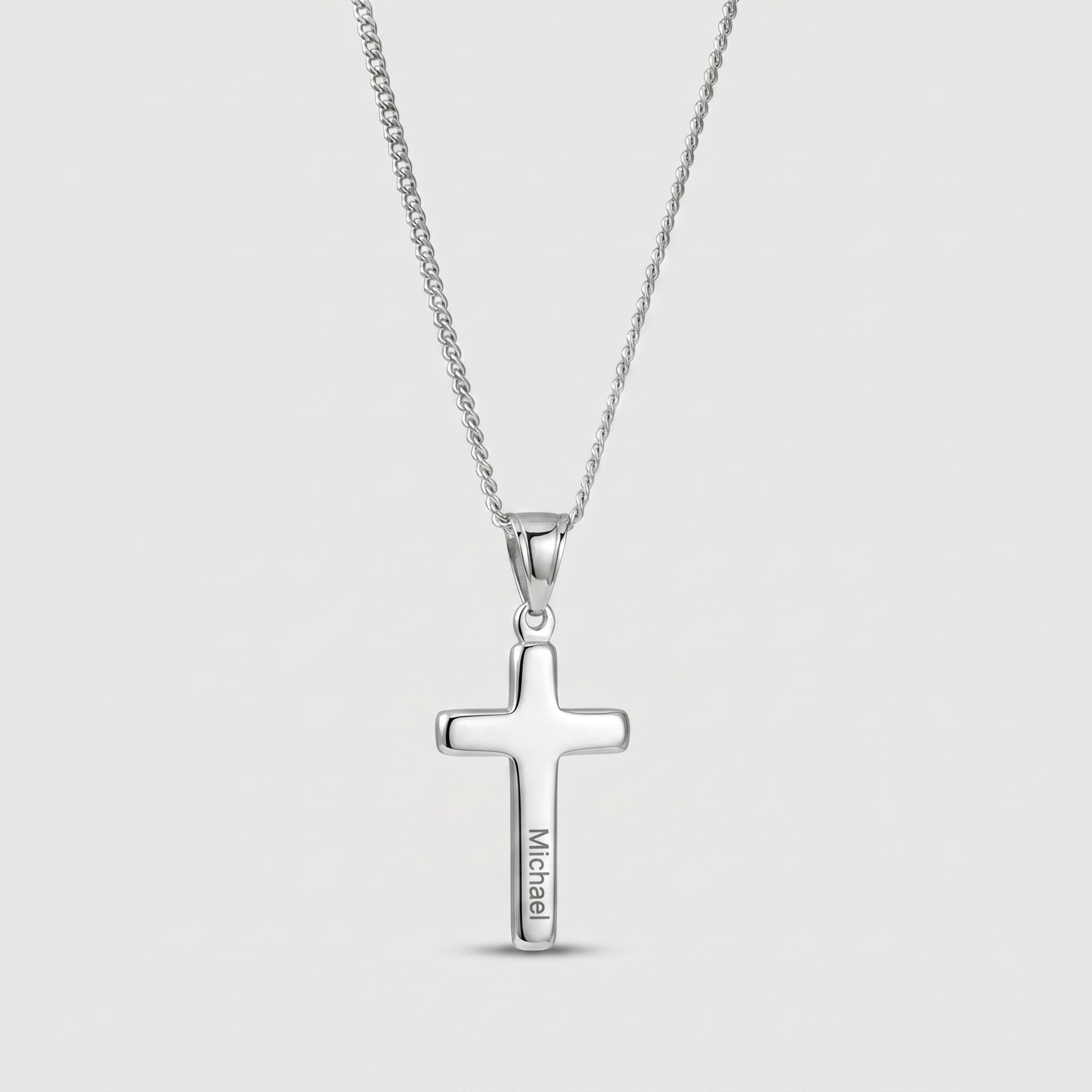 Personalised Cross Pendant Necklace - Pendant - Men's Jewellery