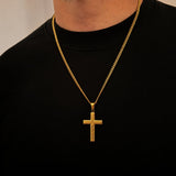 Personalised Large Cross Pendant Necklace - Pendant - Men's Jewellery