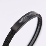Personalised Twisted Cable Cuff Bracelet - Men's Jewellery