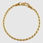 Rope Bracelet - 3mm (Gold Vermeil) - Bracelet - Men's Jewellery