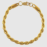 Rope Bracelet - 6mm (Gold) - Bracelet - Men's Jewellery