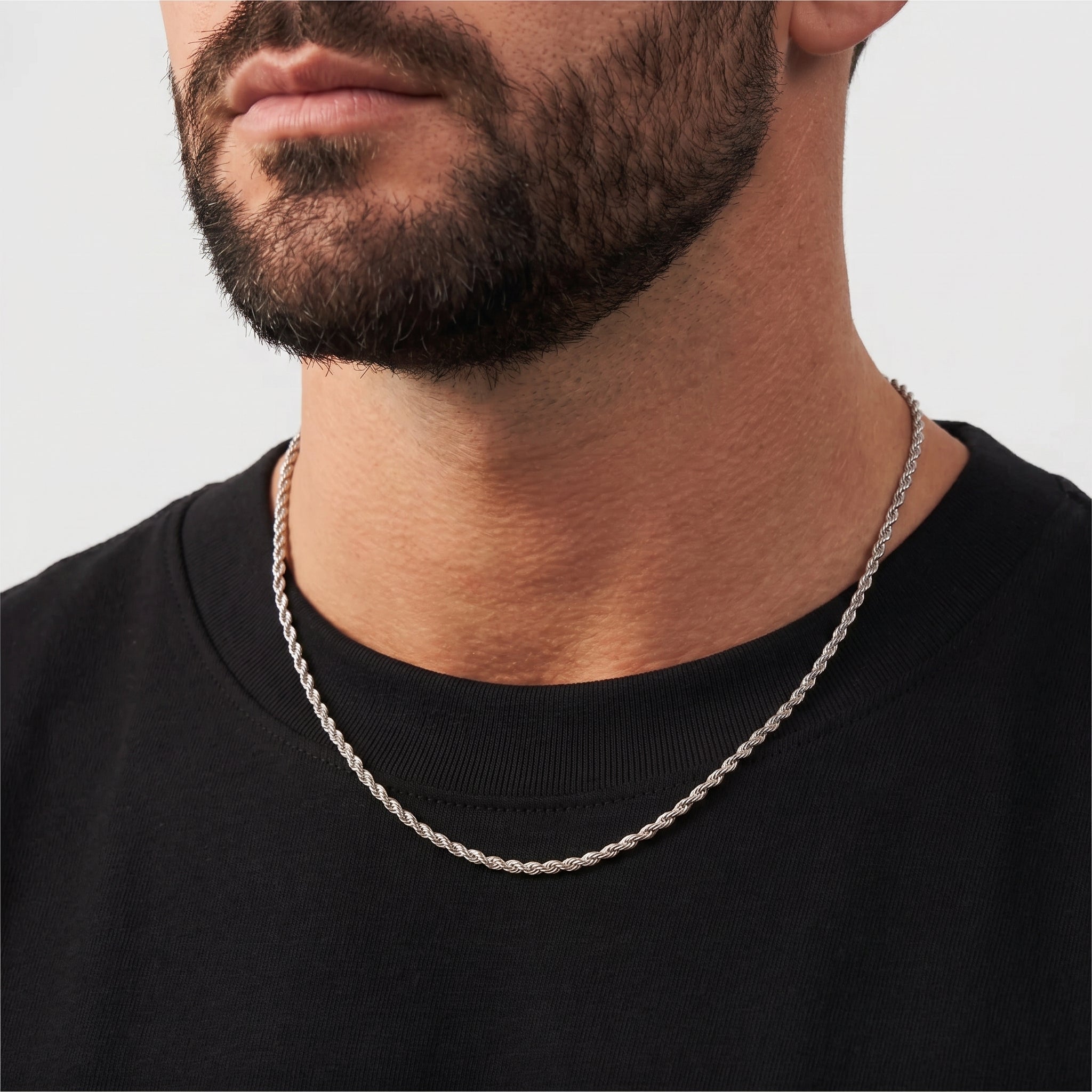 Rope Chain - 2.5mm (925 Sterling Silver) - Chain - Men's Jewellery