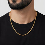 Rope Chain - 3mm (18k Gold over Silver) - Chain - Men's Jewellery
