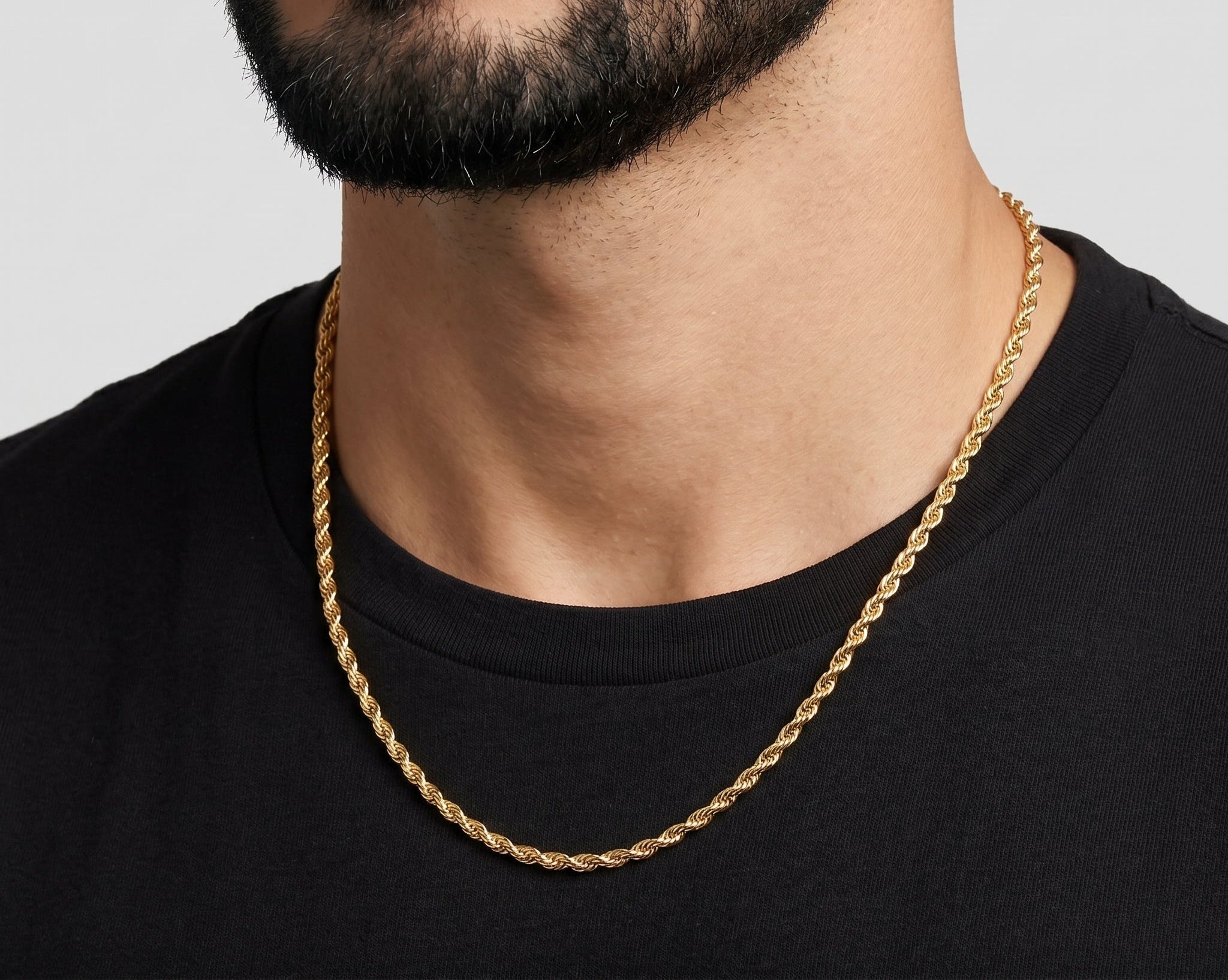 Rope Chain - 3mm (Gold) - Chain - Men's Jewellery