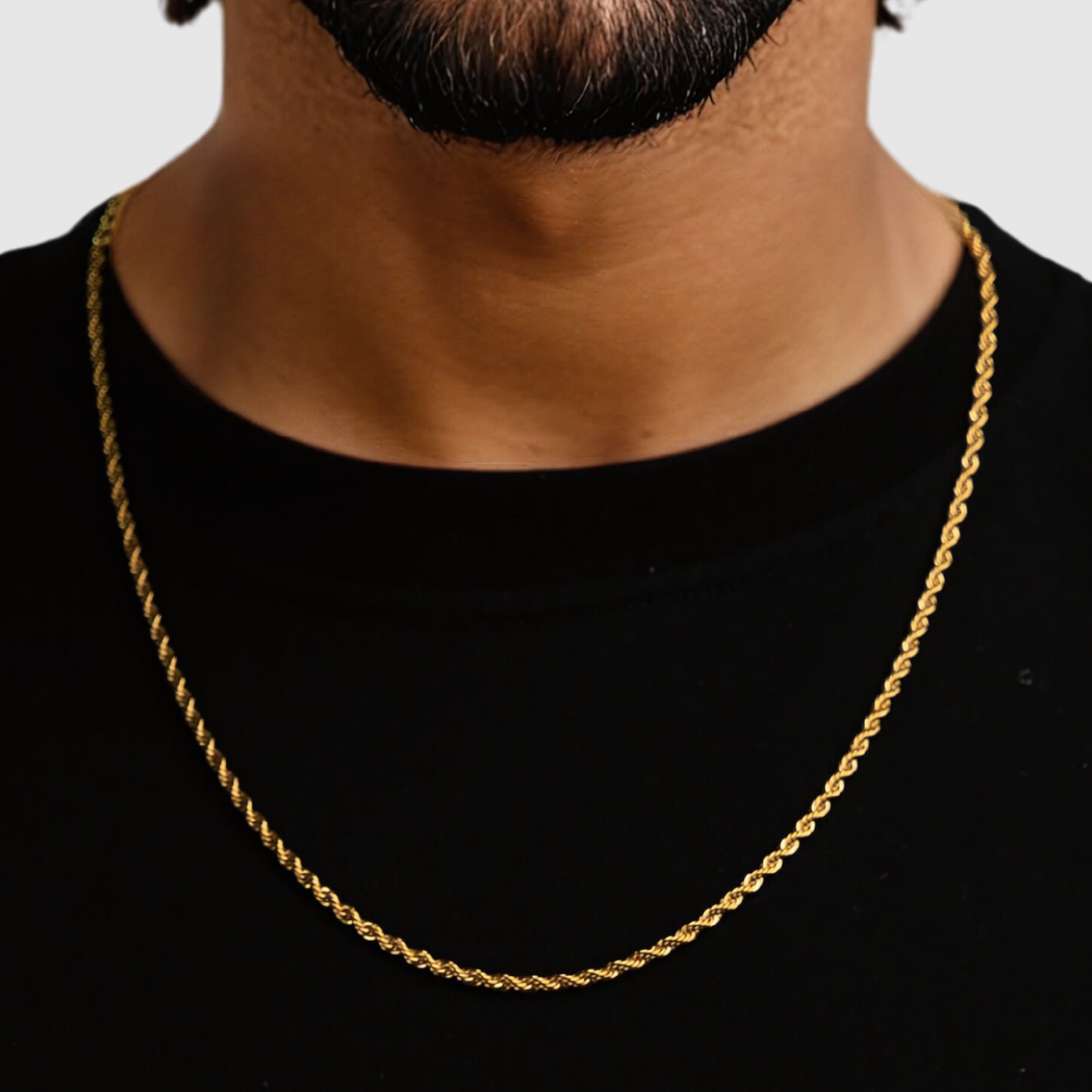 Rope Chain - 3mm (Gold) - Chain - Men's Jewellery