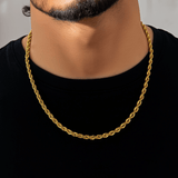 Rope Chain - 4mm (Gold) - Chain - Men's Jewellery