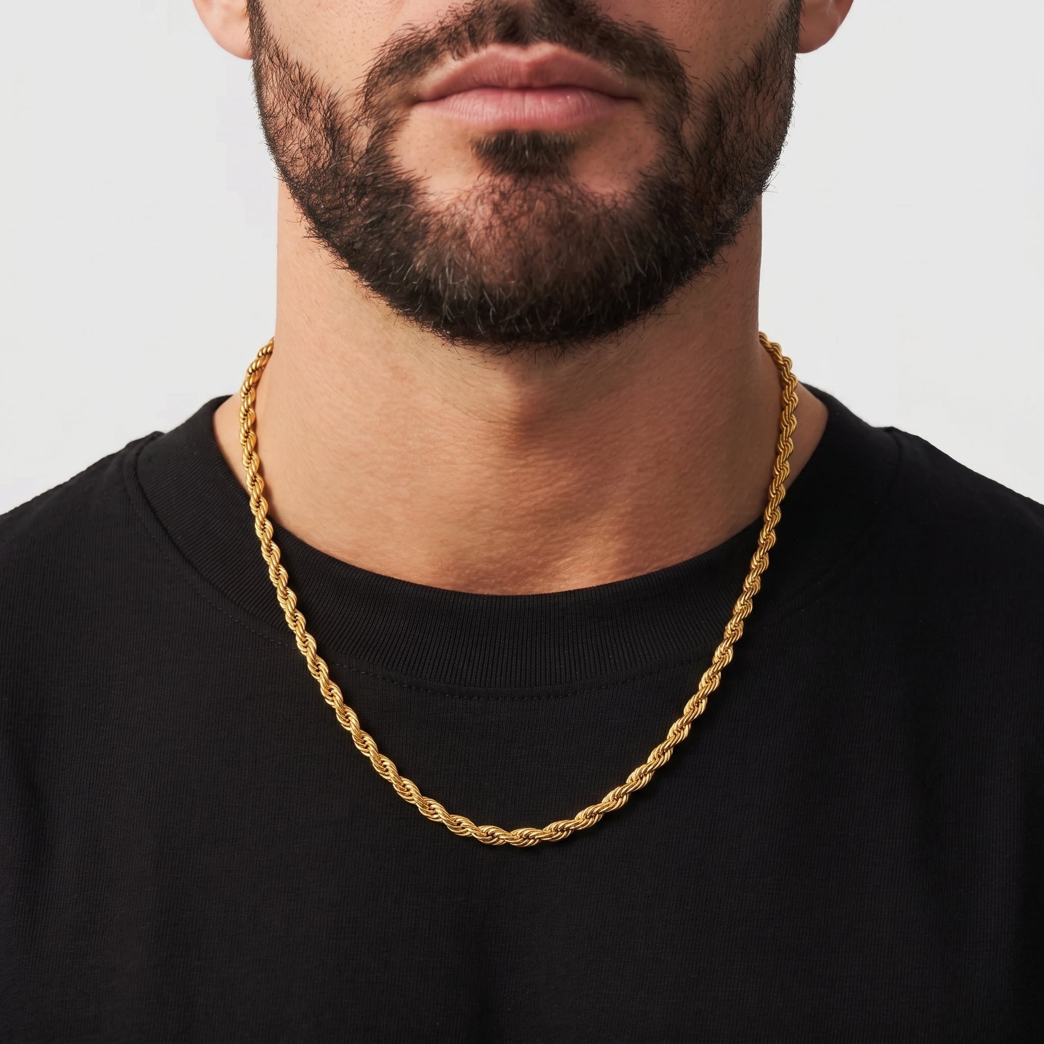 Rope Chain - 4mm (Gold) - Chain - Men's Jewellery