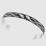 Serpent's Embrace Cuff (925 Sterling Silver) - Bracelet - Men's Jewellery
