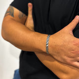 Serpent's Embrace Cuff (925 Sterling Silver) - Bracelet - Men's Jewellery