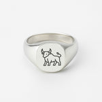 Uptrend Signet Ring (925 Sterling Silver) - Ring - Men's Jewellery