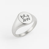 Uptrend Signet Ring (925 Sterling Silver) - Ring - Men's Jewellery